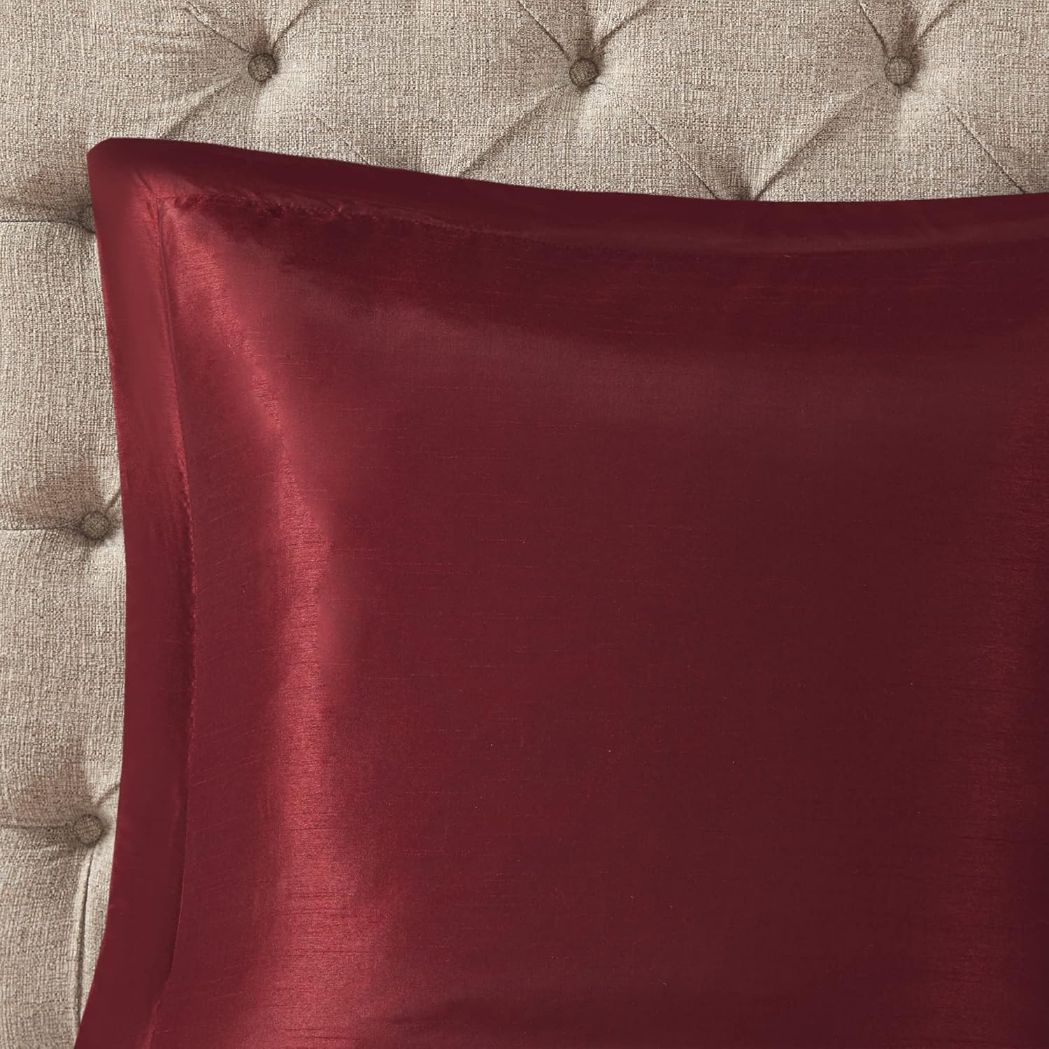 Madison Park Essentials Jelena Faux Silk Comforter Set 24 Piece Queen Red