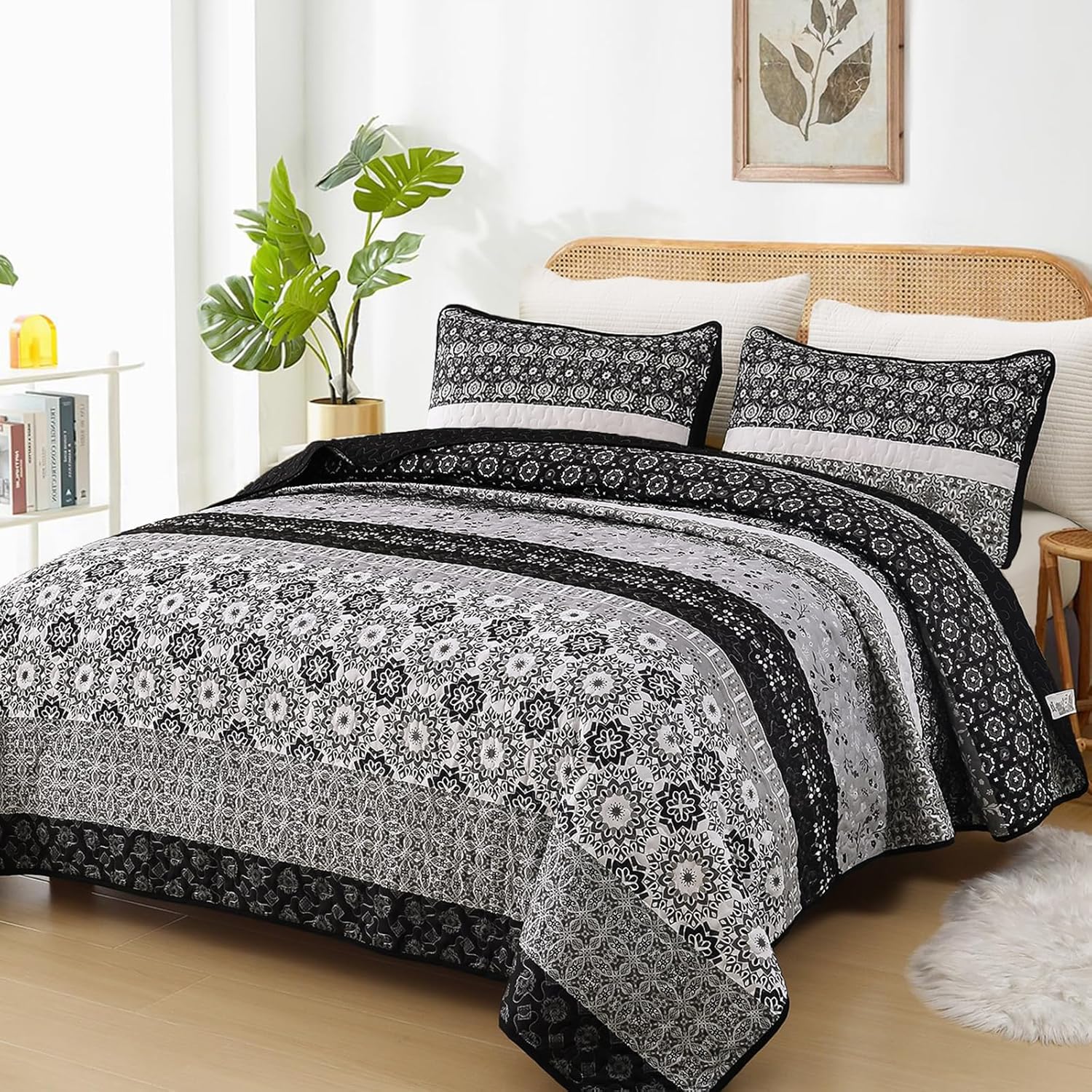 WONGS BEDDING Boho Quilt Set King