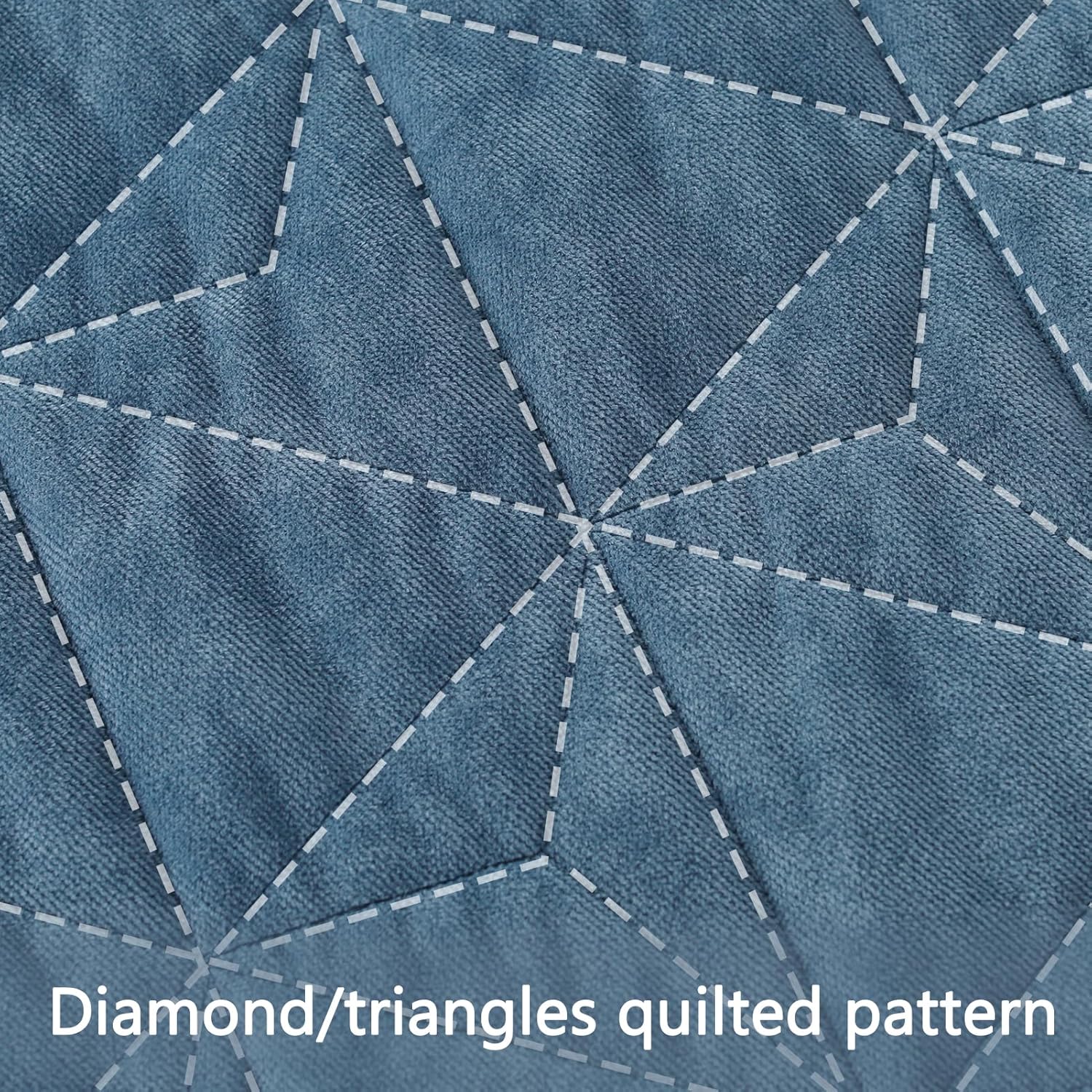 KASENTEX Velvet Queen Quilt Set with 2 Pillow Shams