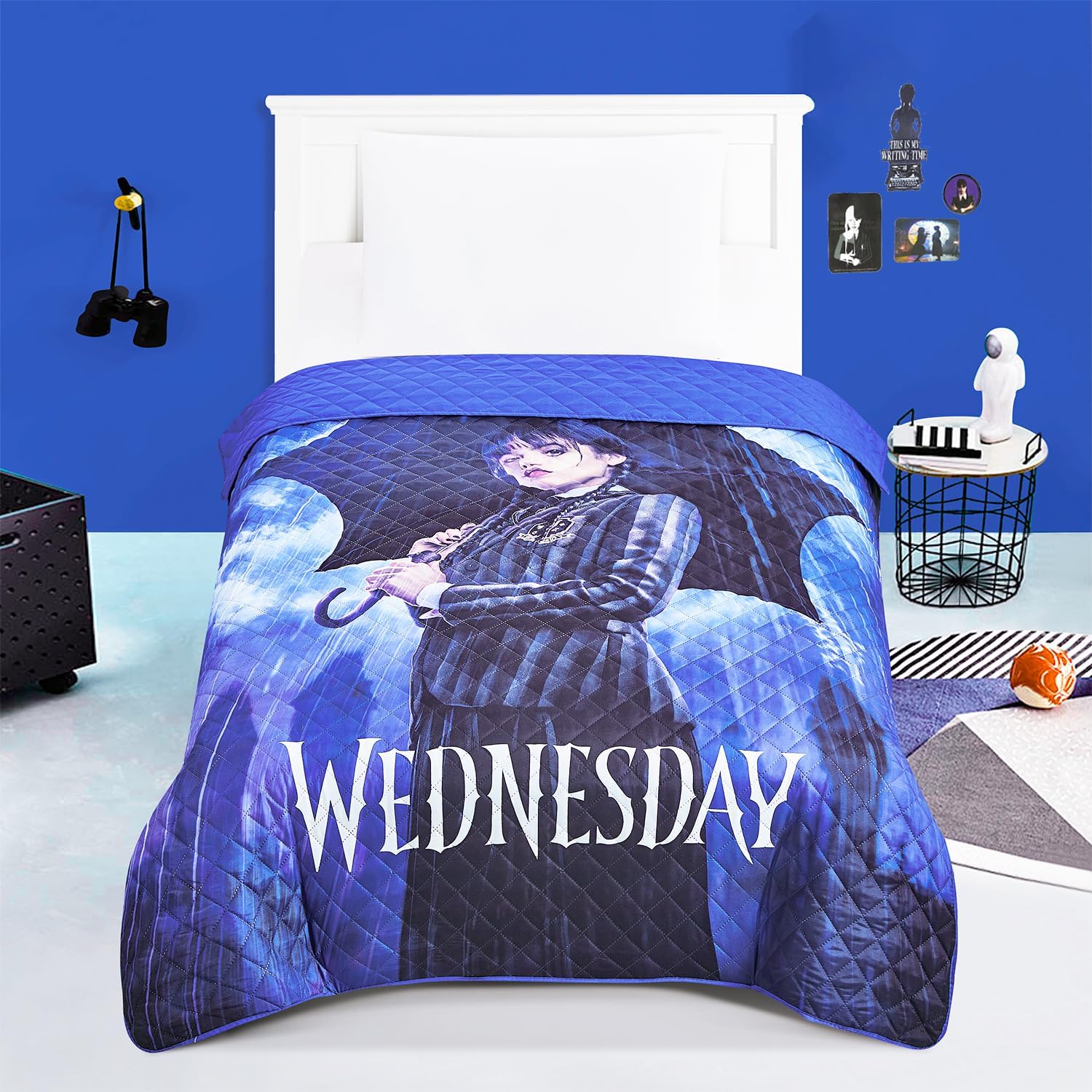 Wednesday Addams Twin Bedding Set with Decals