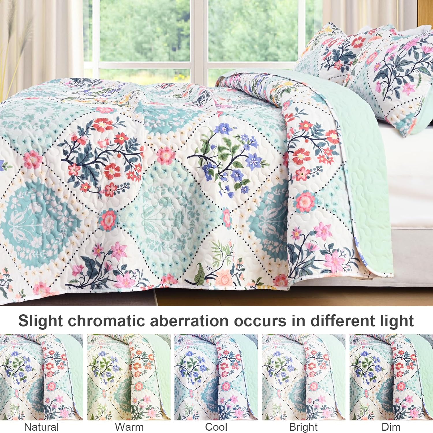 Uspring King Size Quilt Set with Soybean Fiber Fill