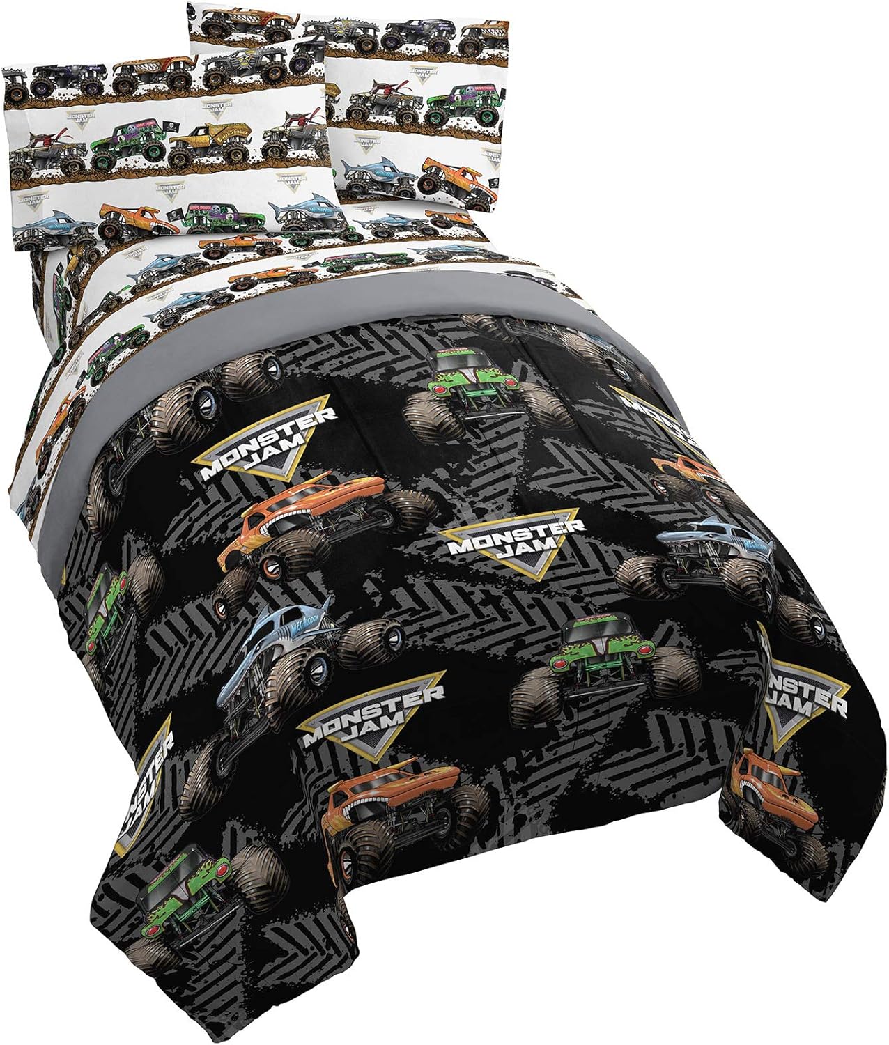 Jay Franco Monster Jam Queen Bed Set 5 Piece