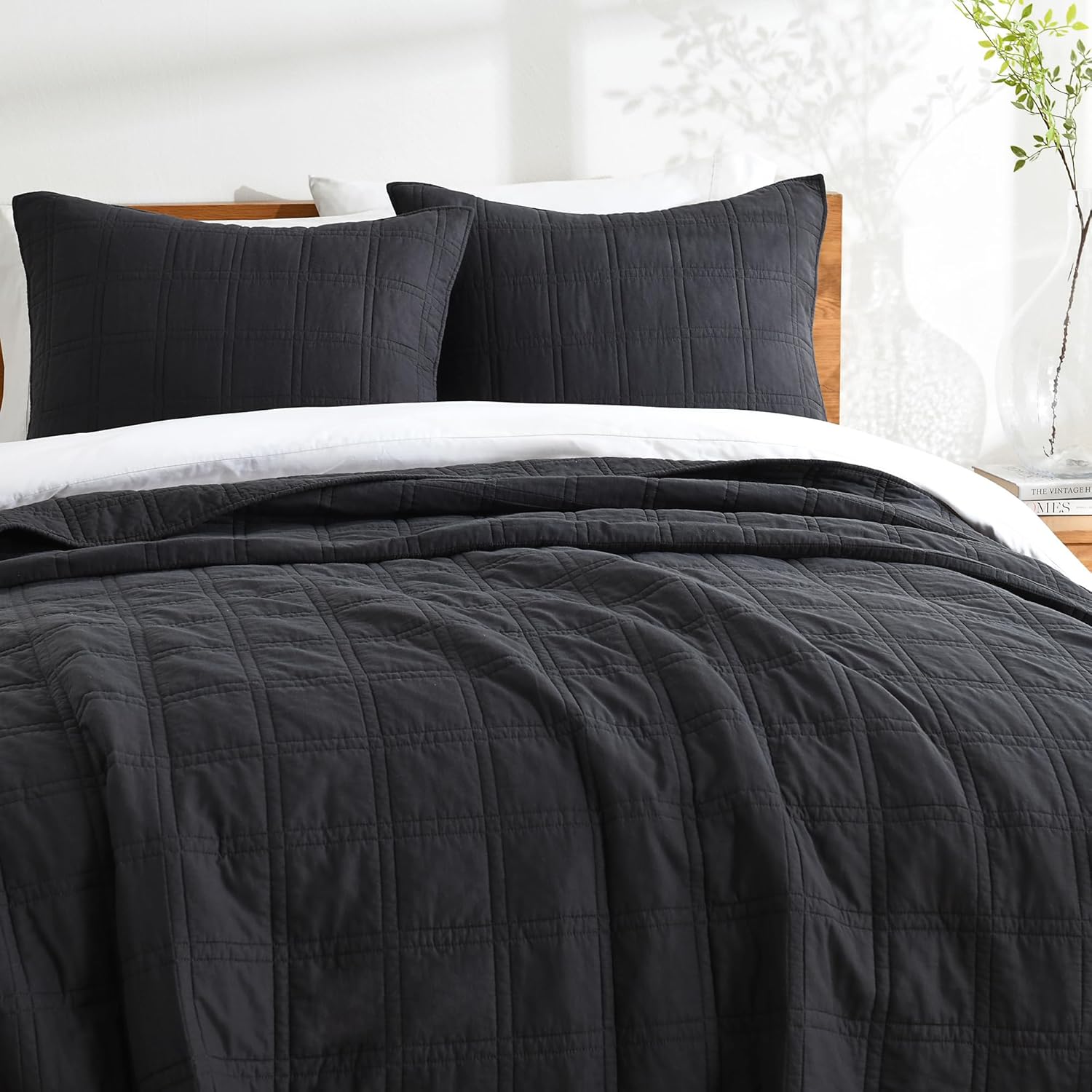 HORIMOTE HOME Cotton Quilt Set Twin Size Geometric Pattern