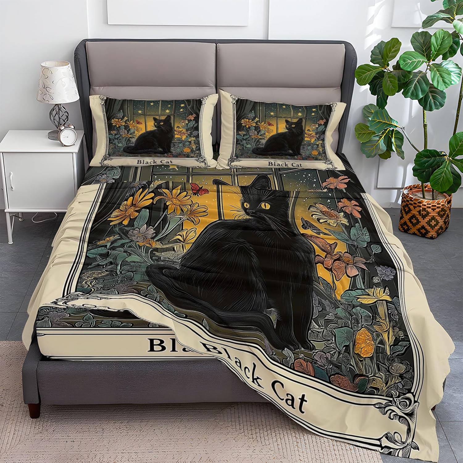 Tarot Cards Black Cat Kids Twin XL Sheet Set 3Pcs