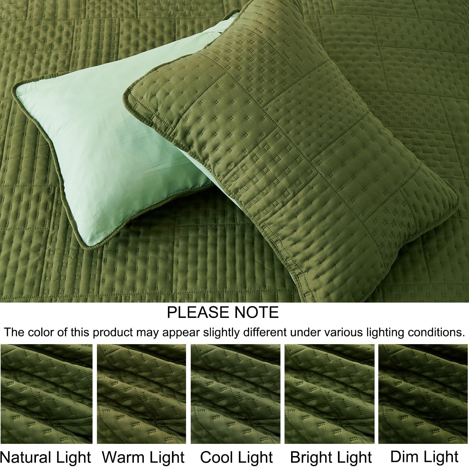 Cmfshape King Size Quilt Set - 3 Pieces Reversible