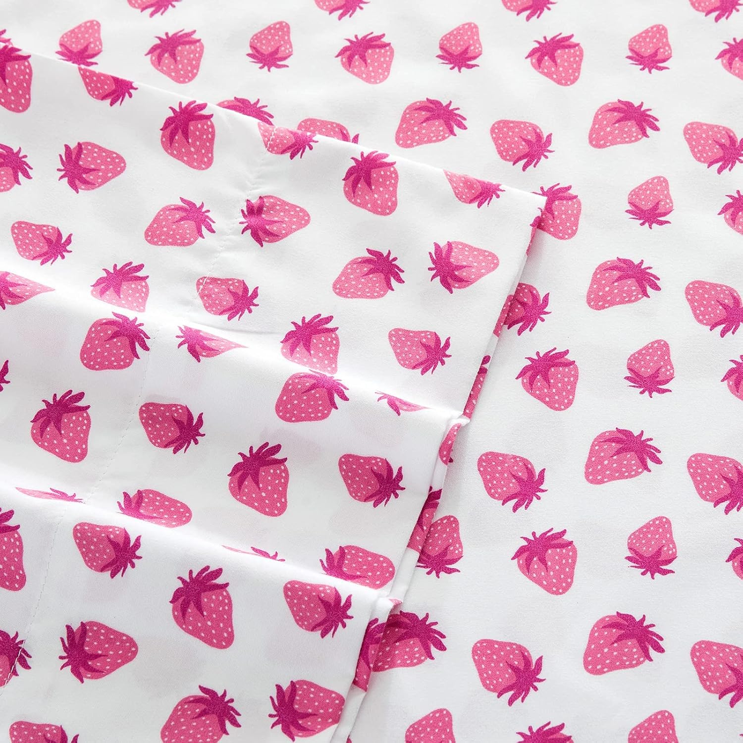 Vonty Kids Twin XL Sheet Set Strawberry Pattern