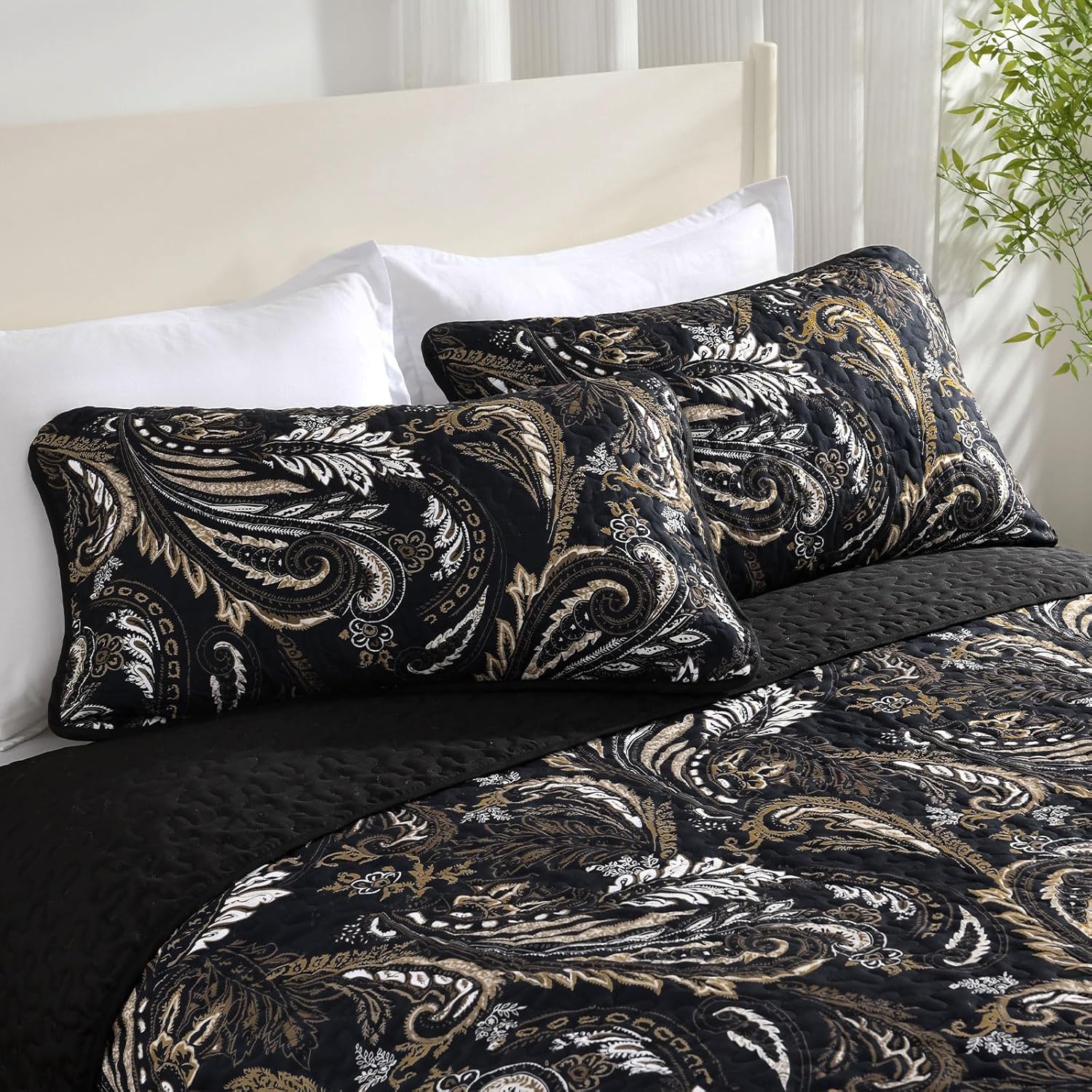 WONGS BEDDING Boho Quilt Set King Size