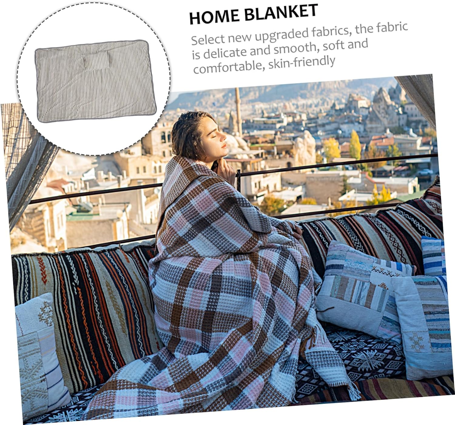 HONMEET 1pc USB Heated Blanket with Overheat Protection
