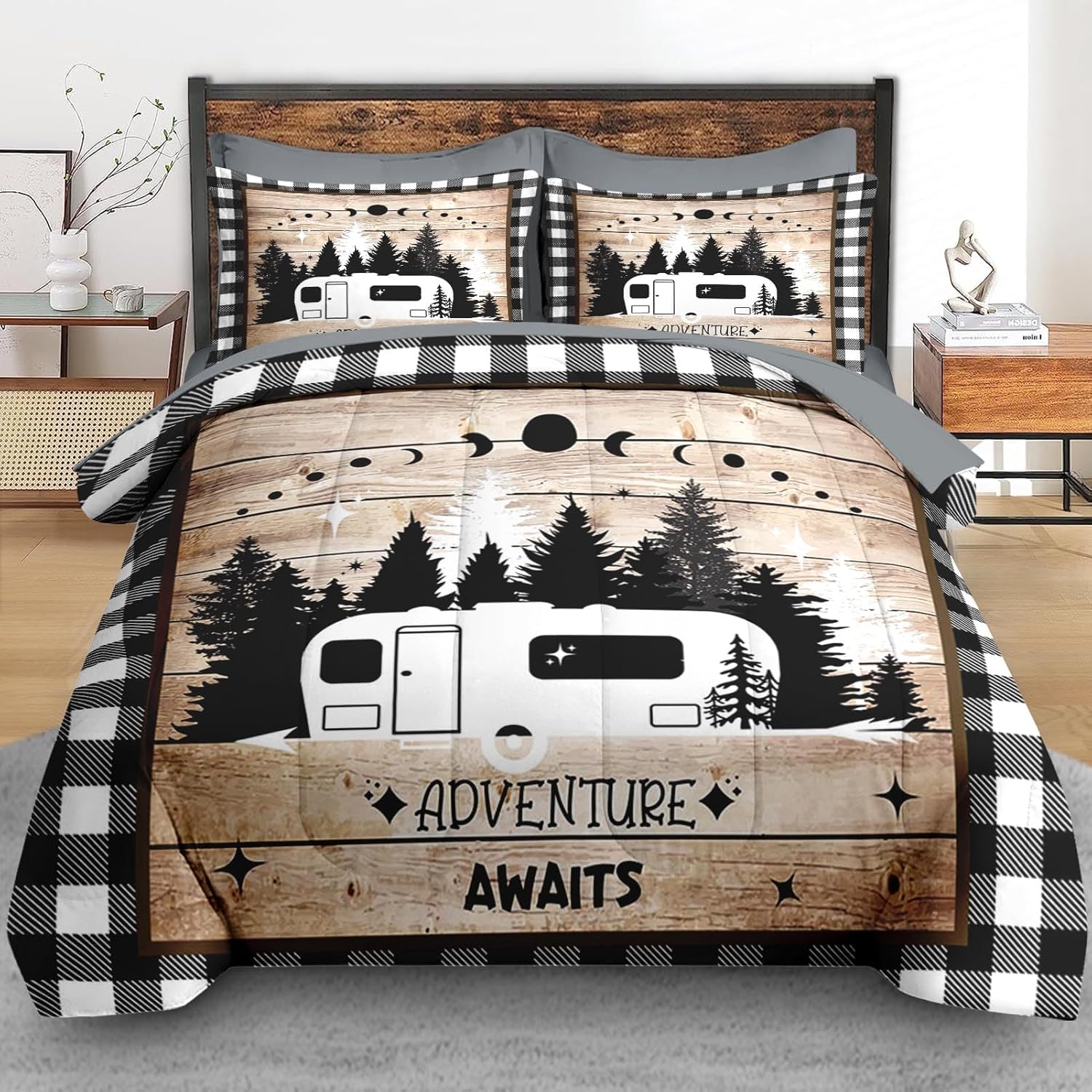 Pamnest Comforter Set Queen Size 7 Pcs Bedding