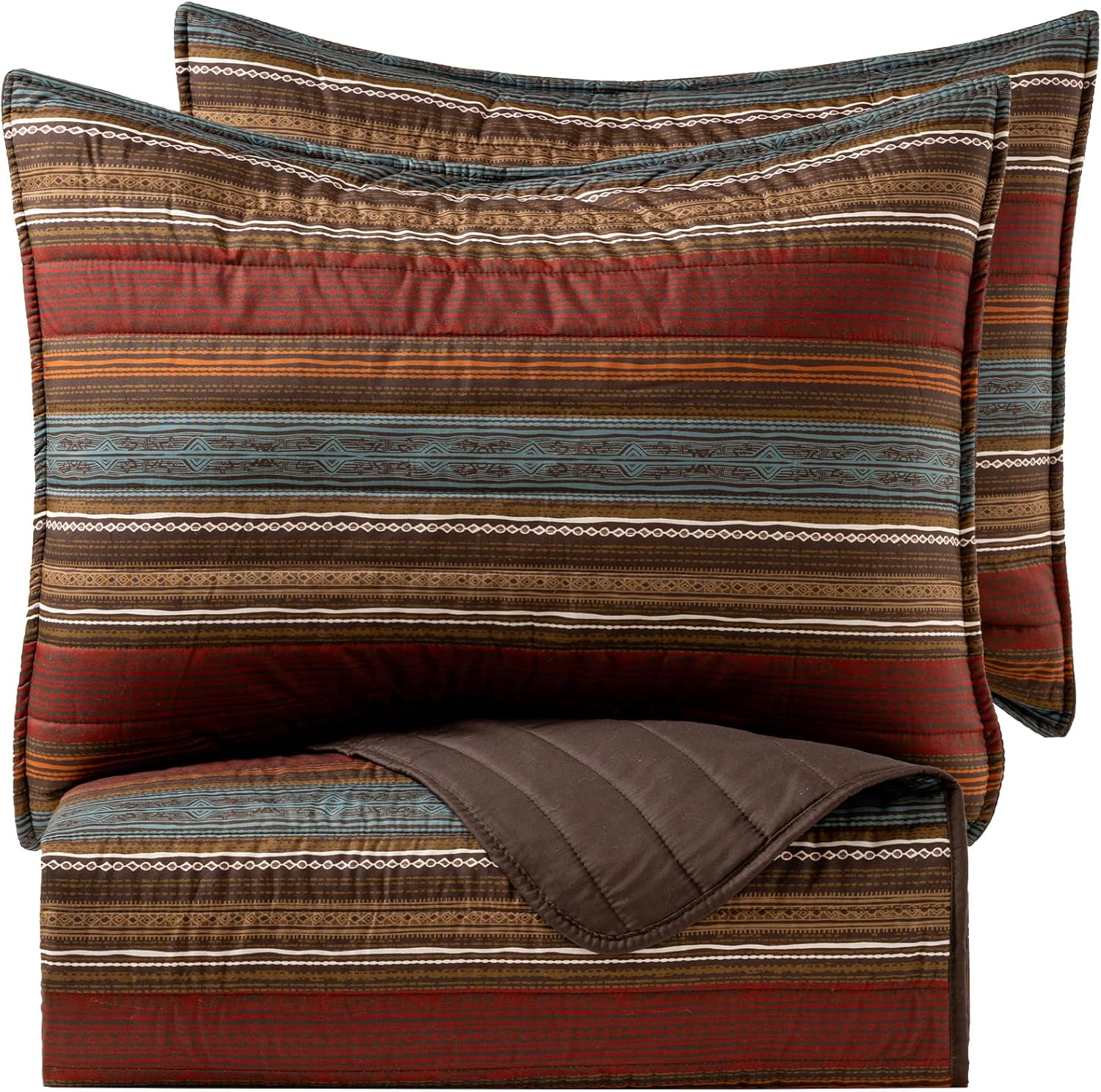 LIRISDOM Bohemian Quilt Set Queen Size 3 Pieces 1