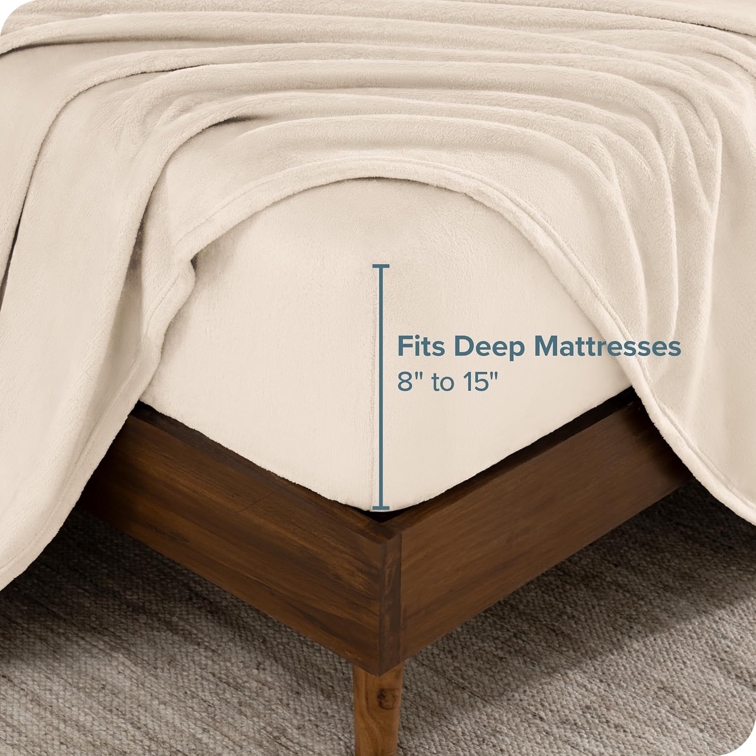 Bare Home Microplush Fleece Sheet Set Twin Sand