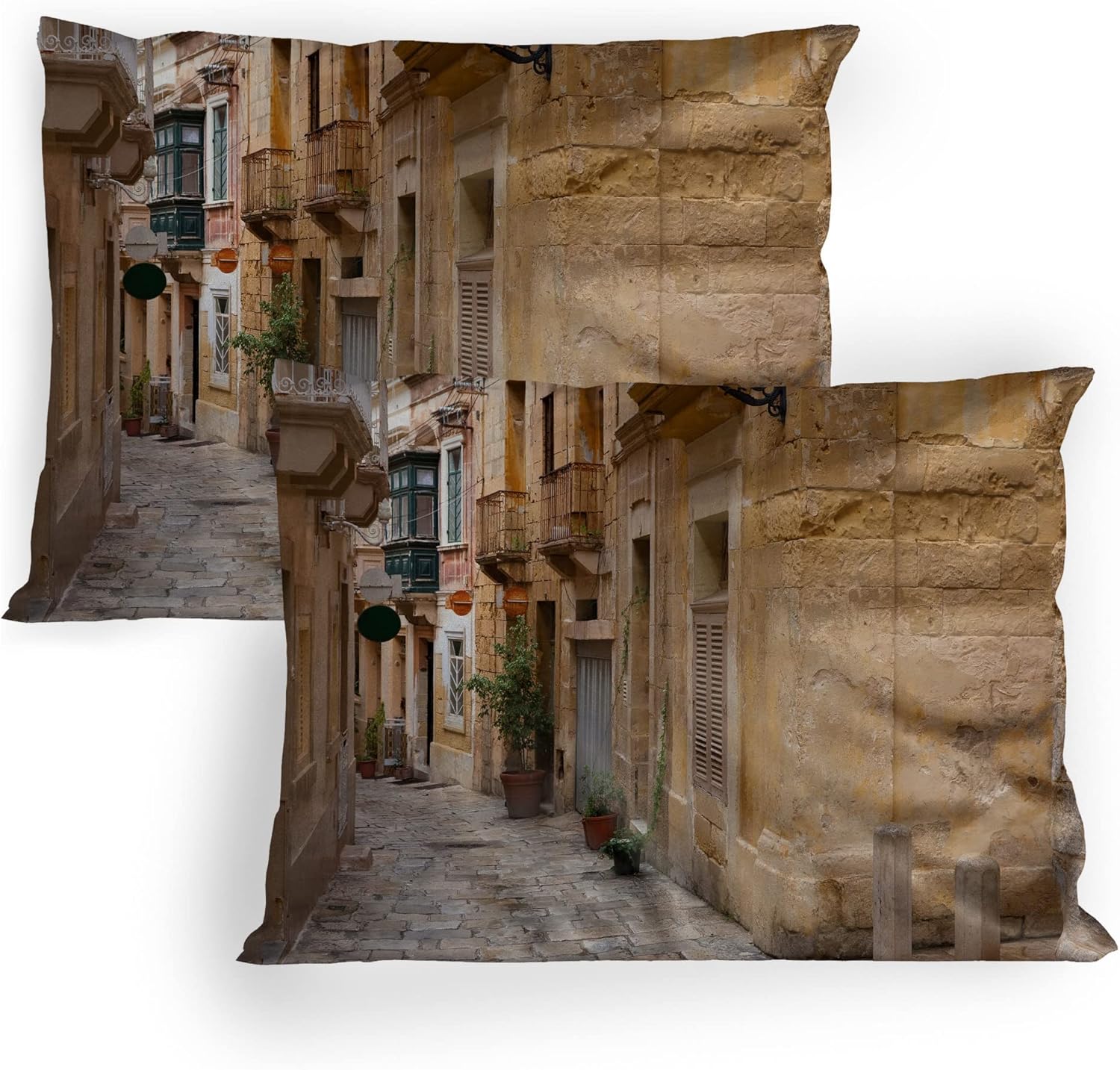 Ambesonne Travel Pillow Sham Set of 2 Sand Brown