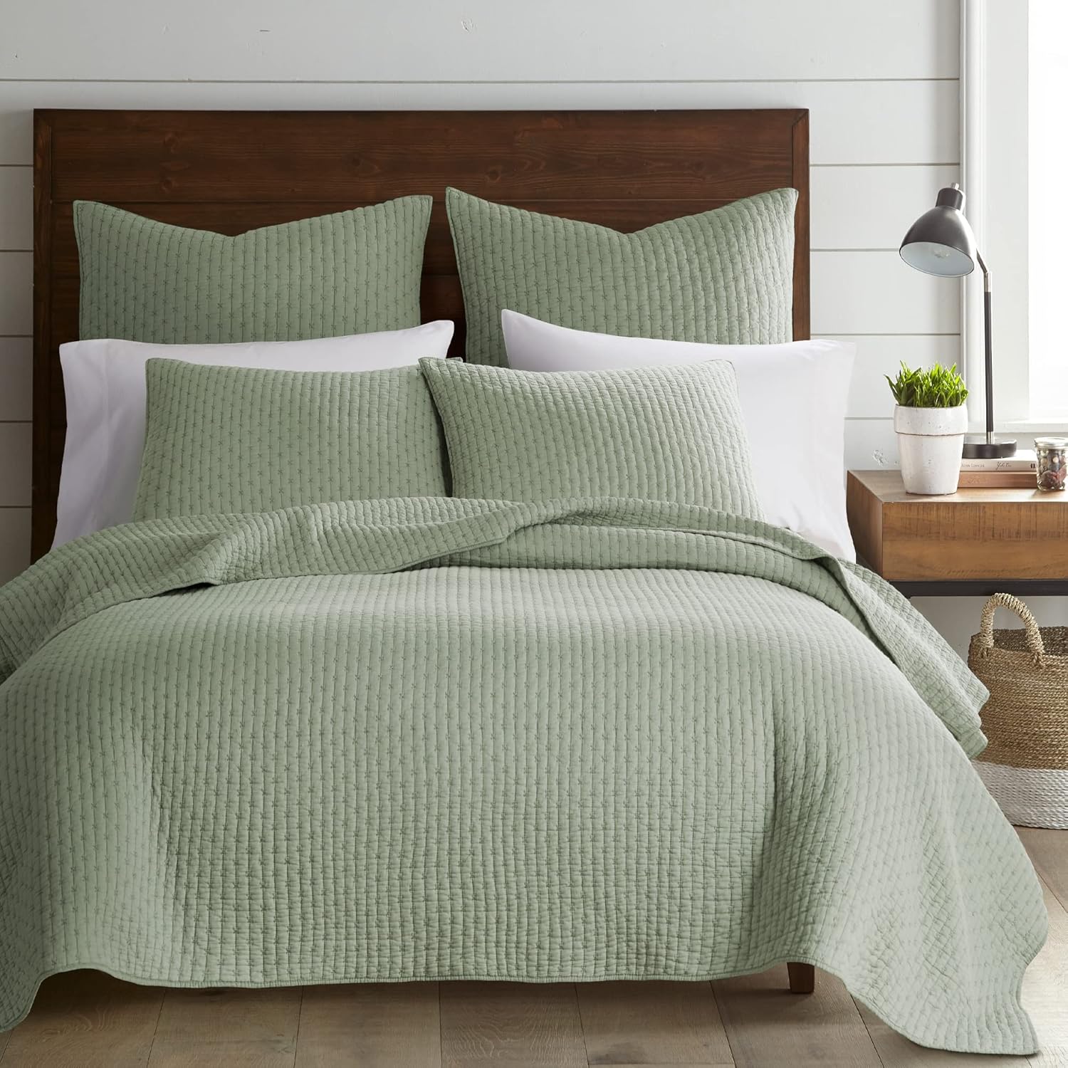 Levtex Home Cross Stitch Quilt Set - KingCal King 1