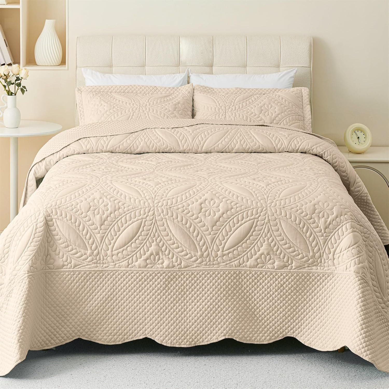 Cmfshape Oversize King Bedspread 128x120 Beige