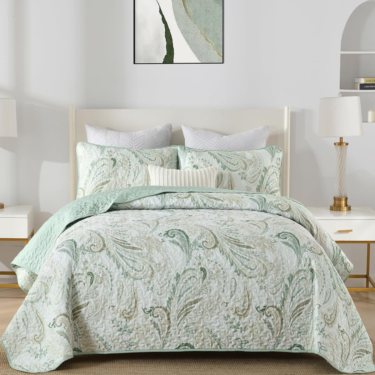 WONGS BEDDING Boho Quilt Set King Size 1