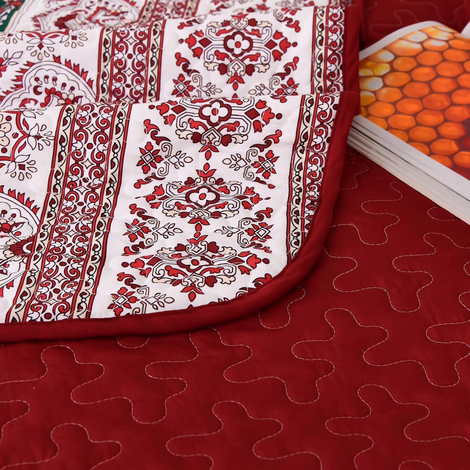 WONGS BOHO KING QUILT SET 103x90 3 PIECES