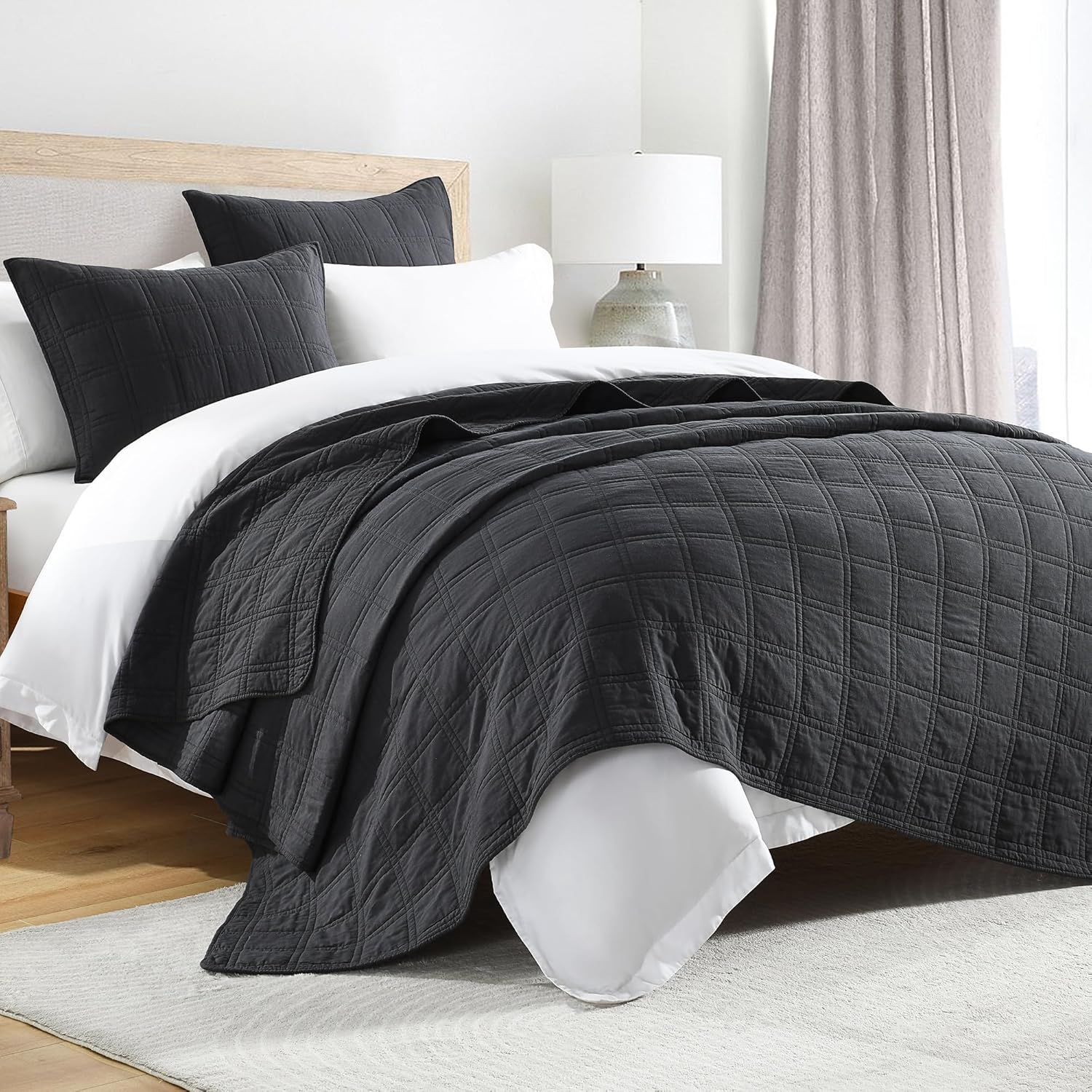 HORIMOTE HOME Cotton Quilt Set Twin Size Geometric Pattern