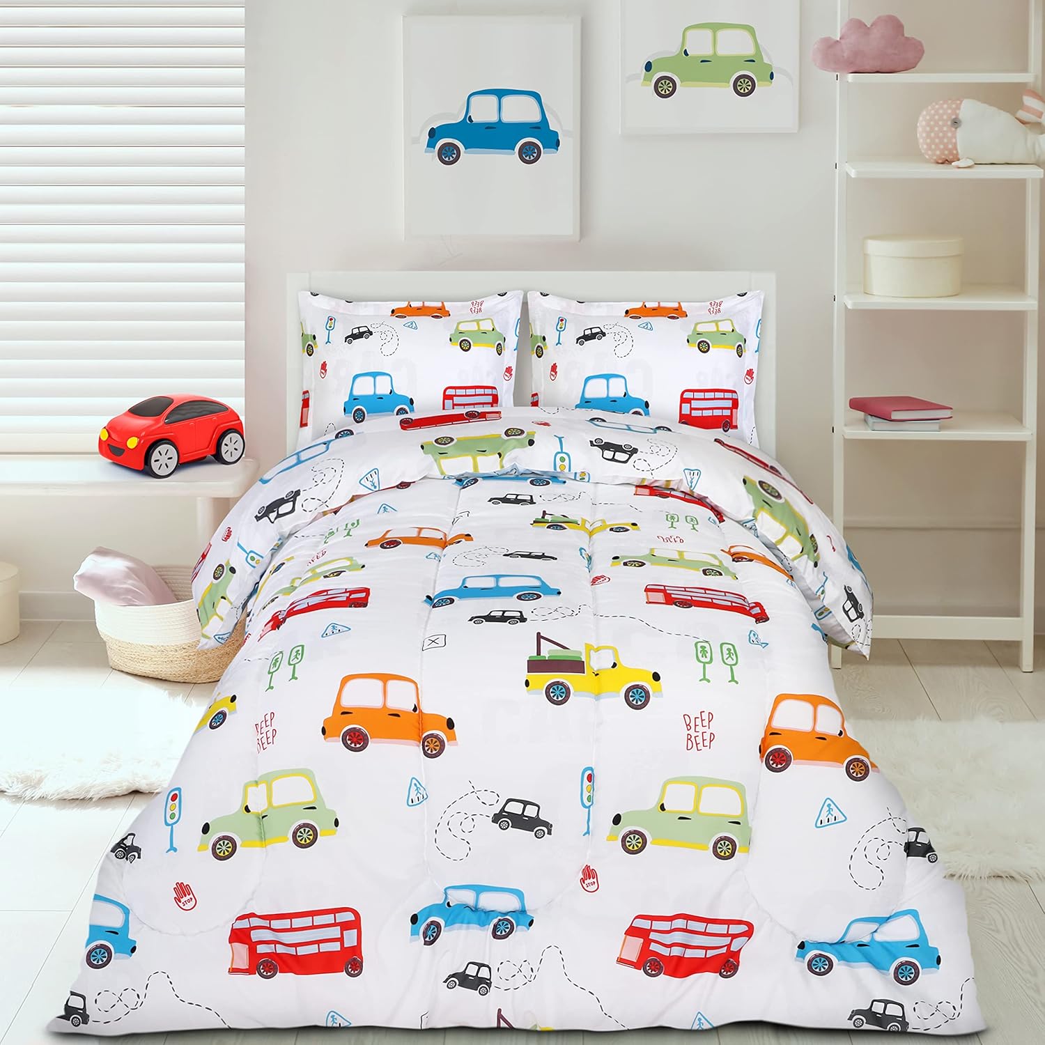 Utopia Bedding Kids Car Comforter Set Twin