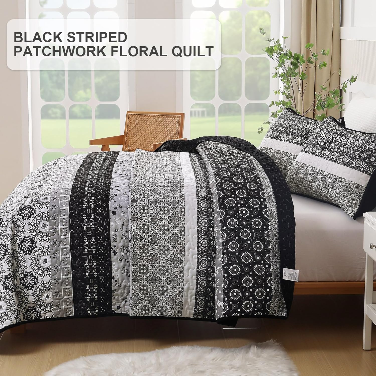 WONGS BEDDING Boho Quilt Set King