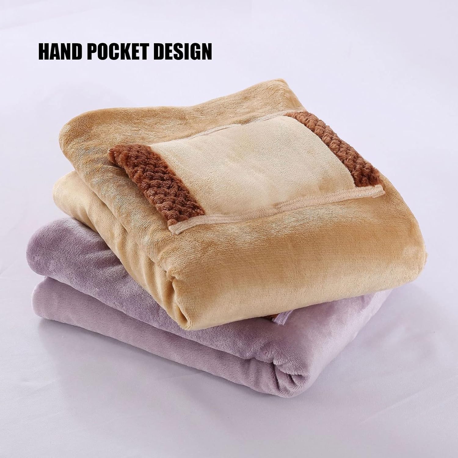 USB Heated Blanket with Pocket 80x60cm Purple