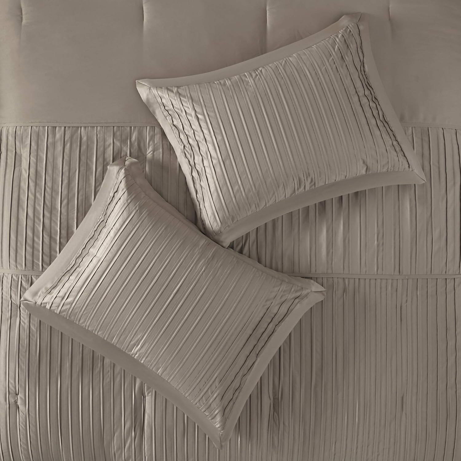 Madison Park Cozy Comforter Set - Taupe King 7 Piece