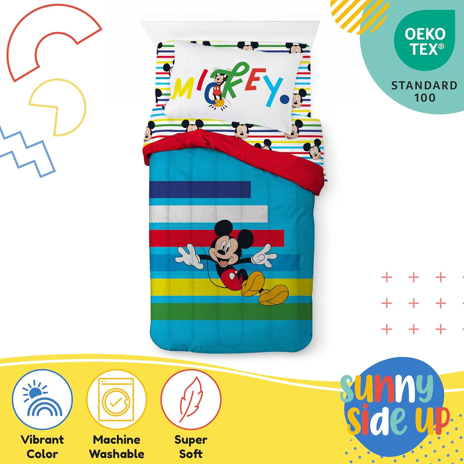 Sunny Side Up Disney Mickey Mouse Twin Comforter Set