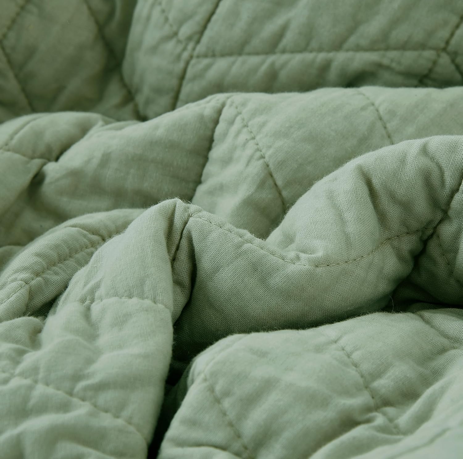 palassio Sage Green Cotton Quilt California Cal King Set