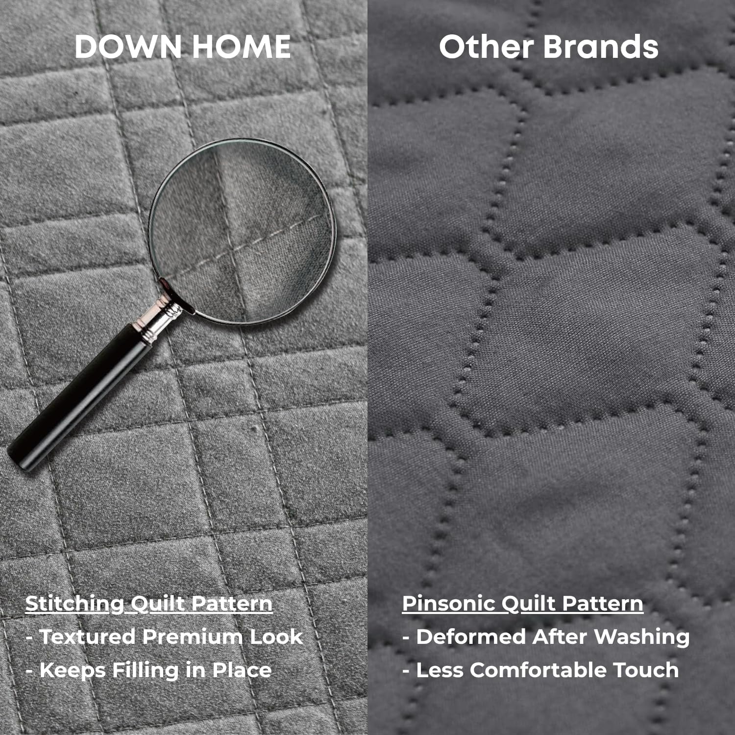 DOWN HOME Queen Quilt Bedding Set with Shams