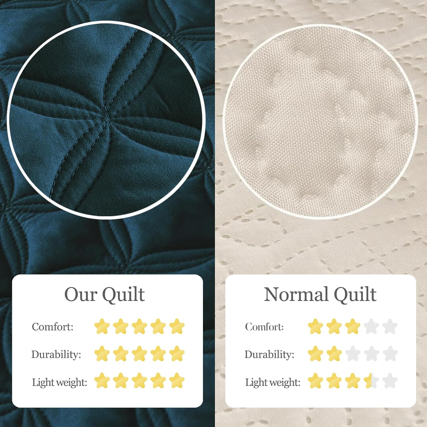 Exclusivo Mezcla Full Queen Quilt Set 3-Piece Navy Blue