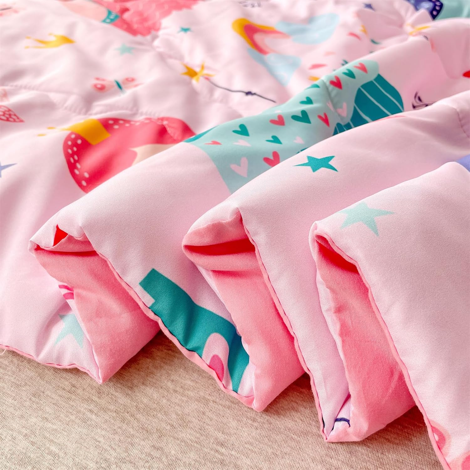 Wajade Kids Princess Comforter Set Queen Size 7 Piece