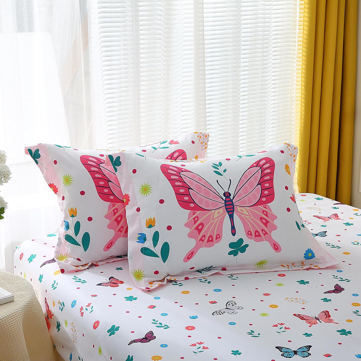 Butterfly Comforter Set Twin 7 Piece Kids Bedding