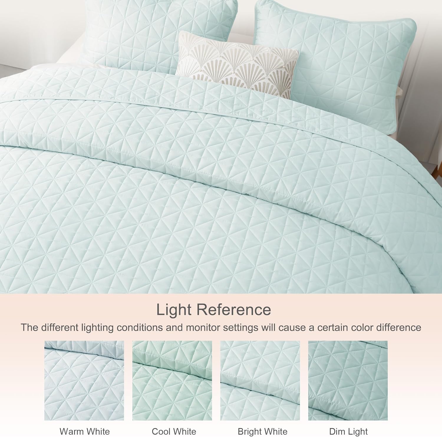 Exclusivo Mezcla King Size Quilt Set with Grid Pattern