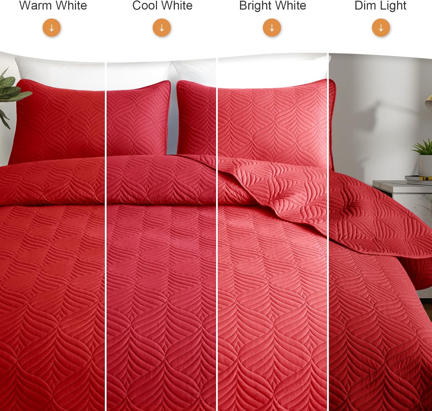 Whale Flotilla Extra Soft King Quilt Set Red