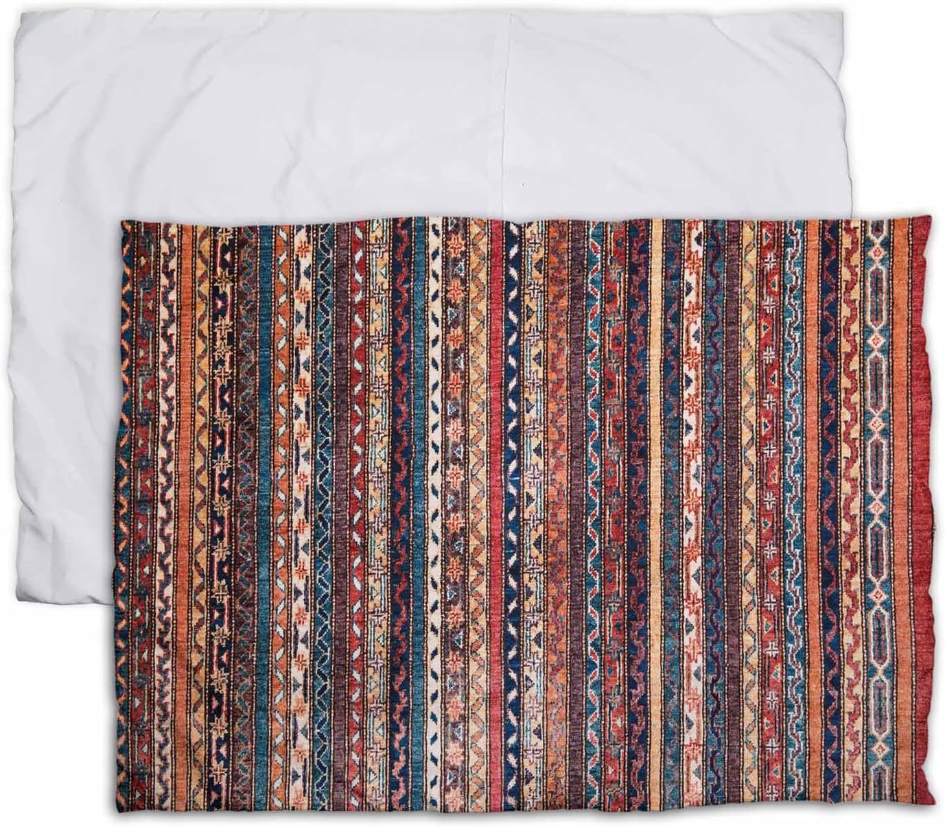 Retro Stripes Pillow Case Soft Breathable Queen Size 20x26 Inches 1