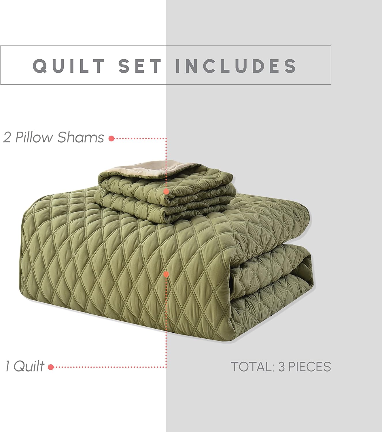 Elegant Comfort Reversible Quilt Set with Pillow Shams