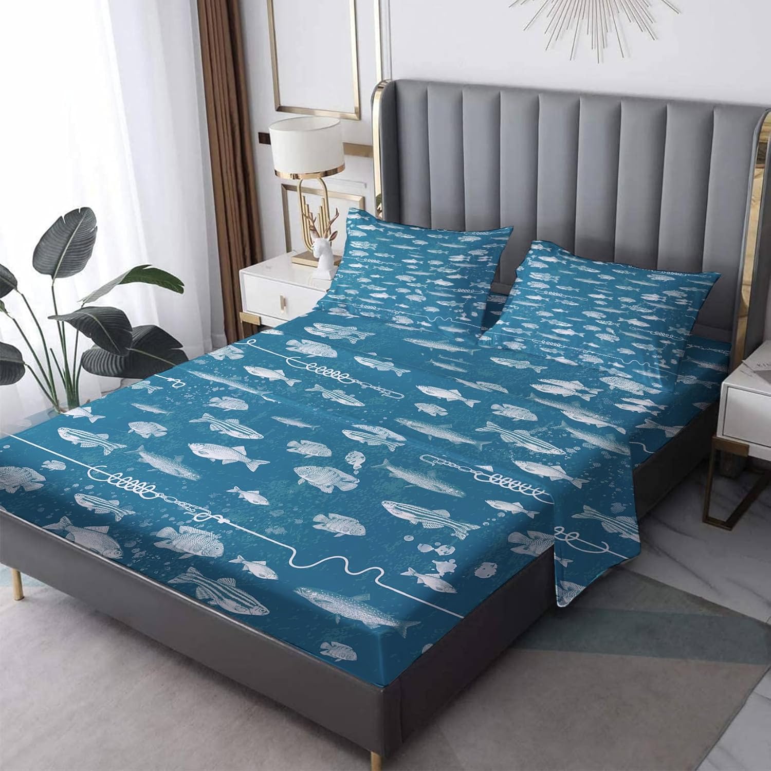 Fish Sheets Twin XL Sheet Set - Kids Bedding with Fun Design