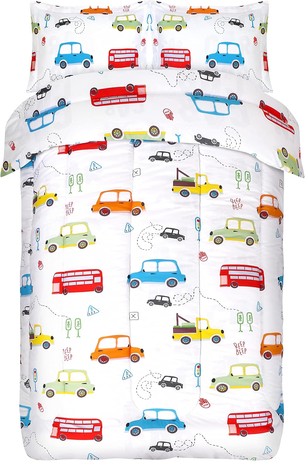 Utopia Bedding Kids Car Comforter Set Twin