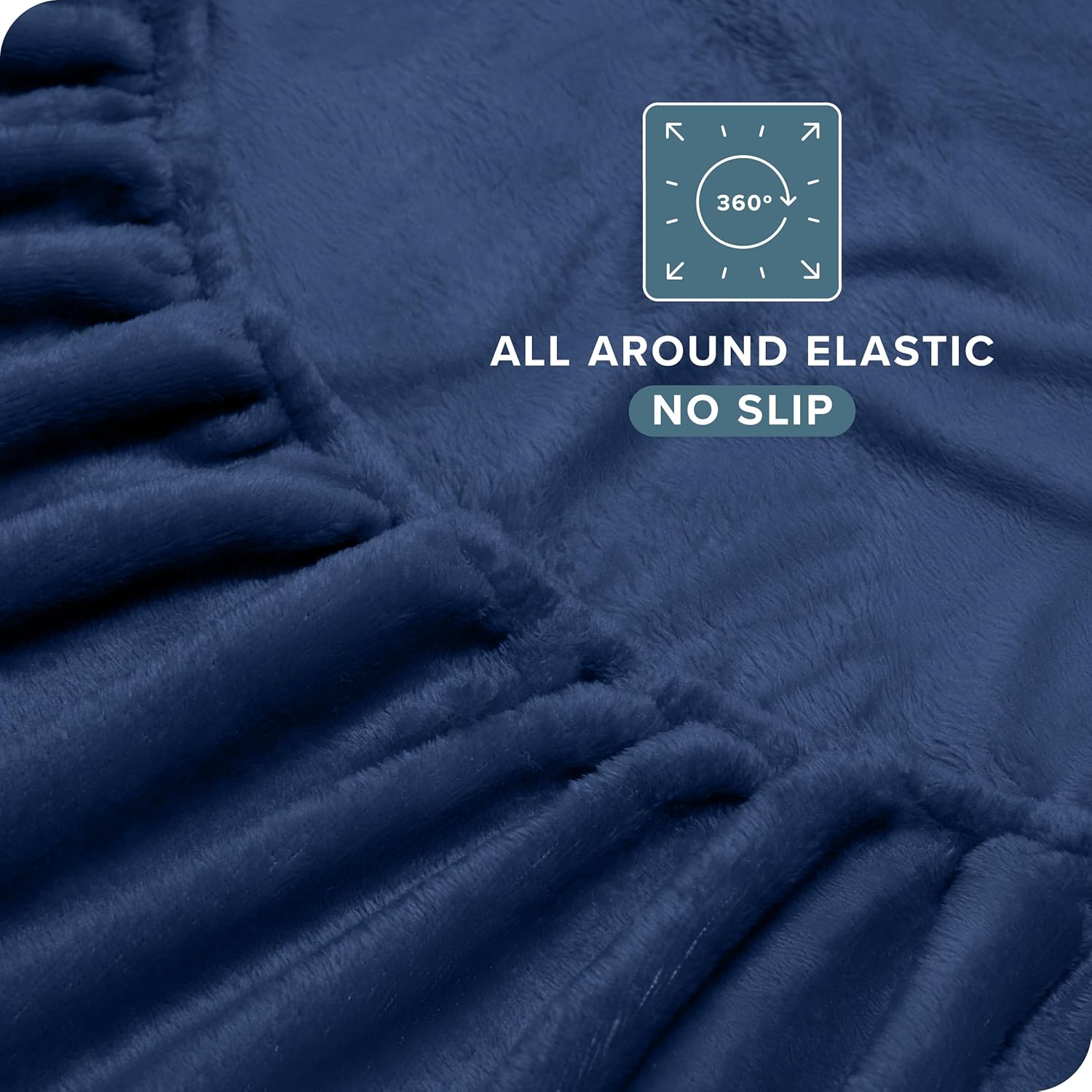 Bare Home Microplush Fleece Sheet Set Twin Dark Blue 1