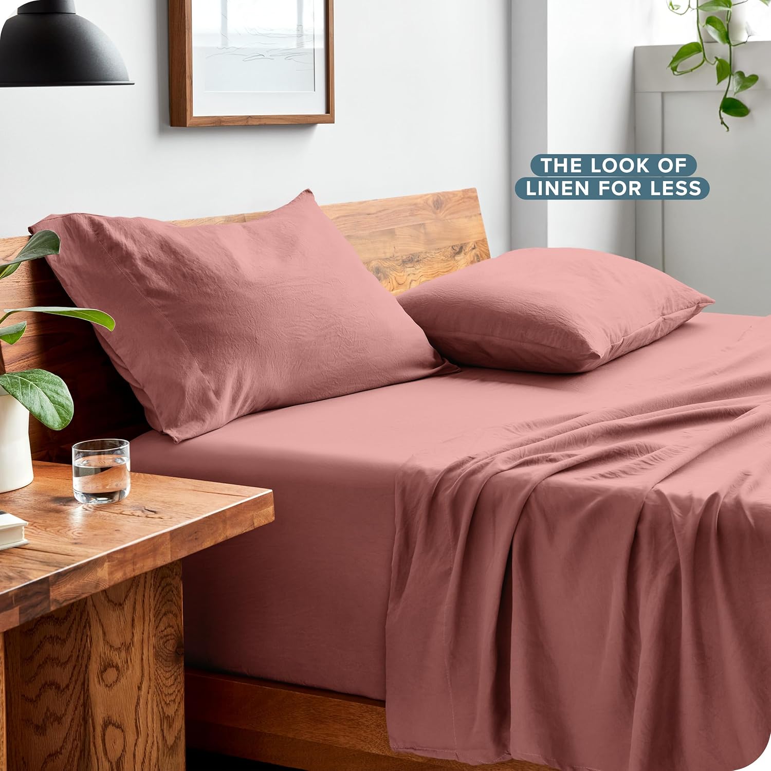 Bare Home Ultra Soft Sandwashed Full Sheet Set 1