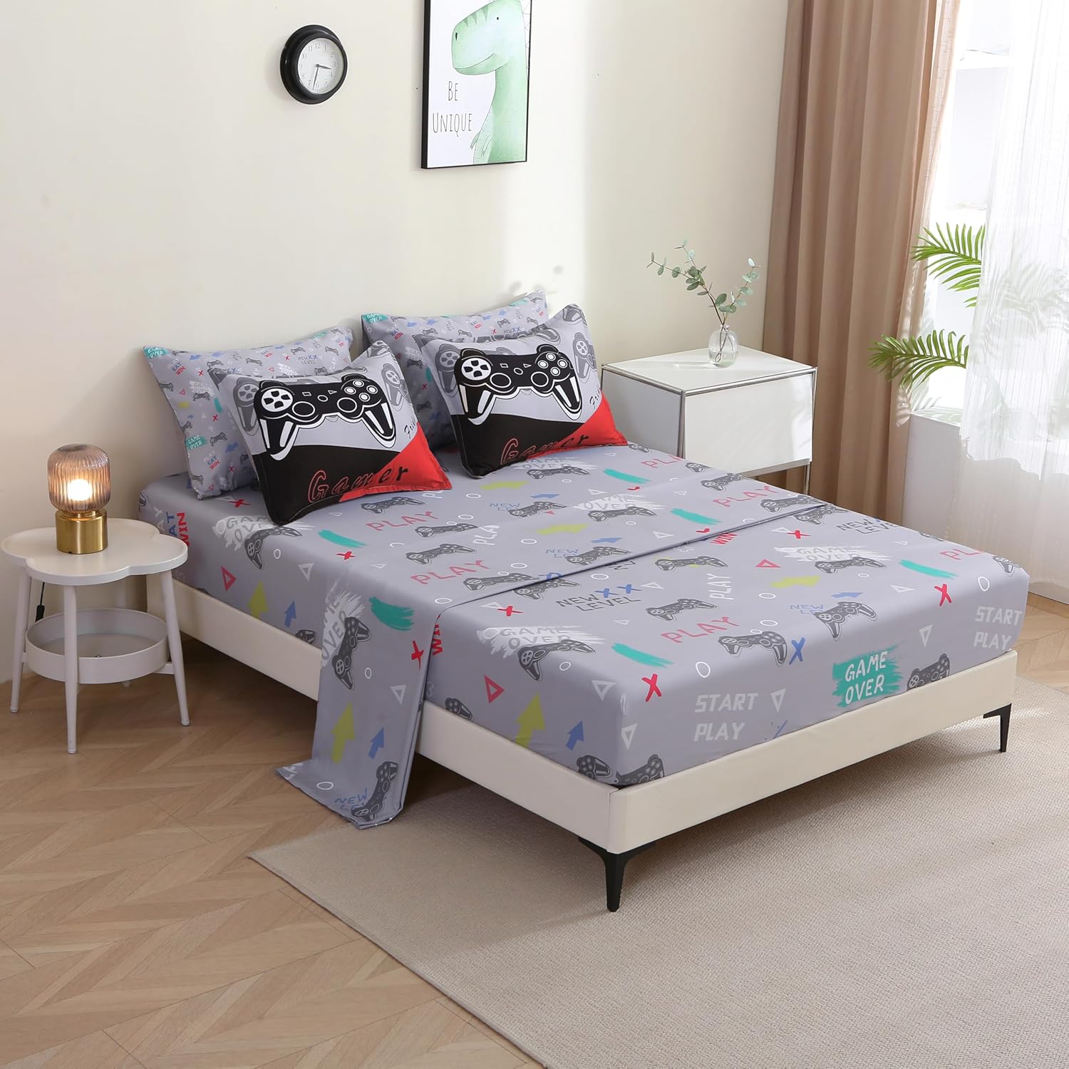 7 Piece Gamer Comforter Set for Kids Boys Girls Teens 1