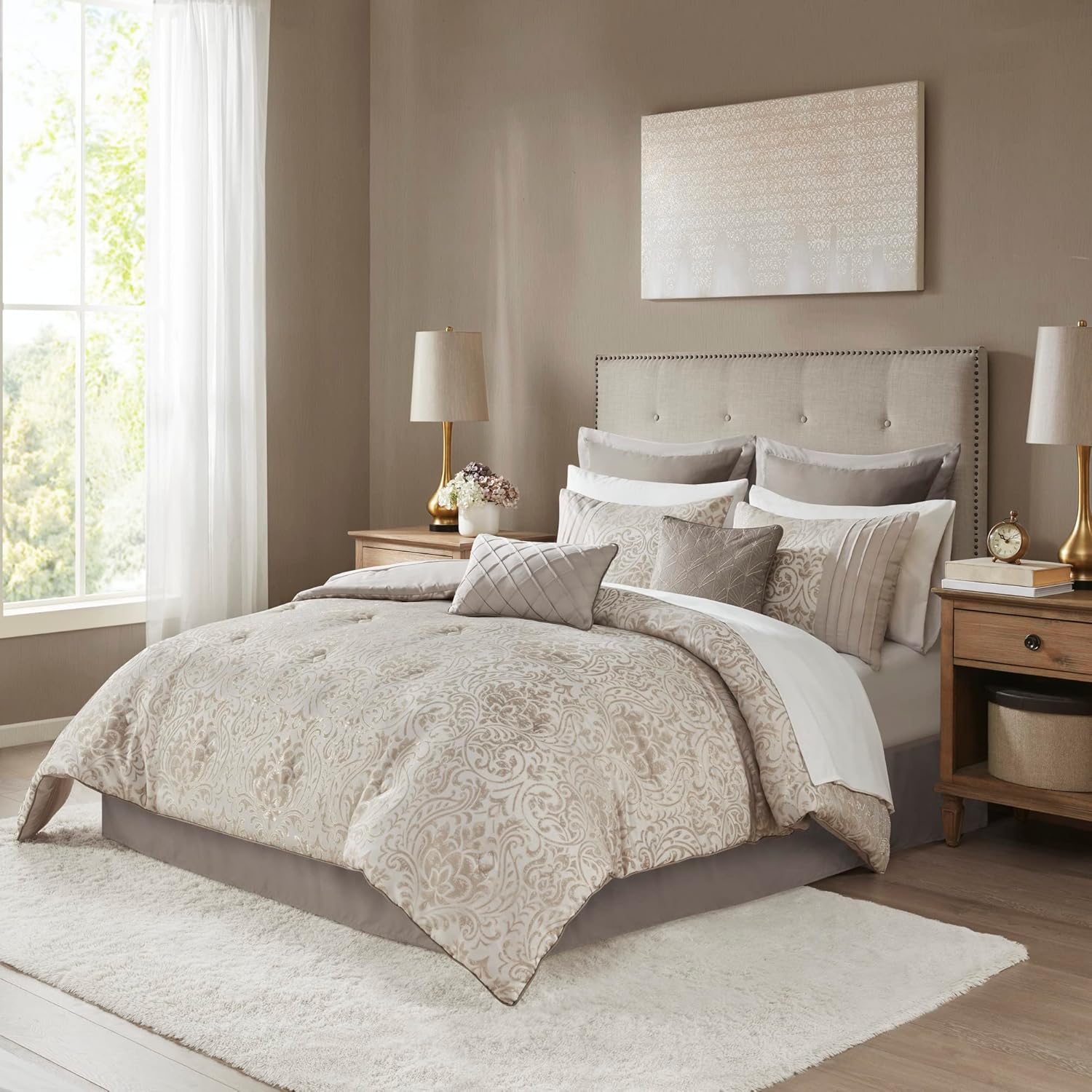 Madison Park Emilia Bed in a Bag Comforter Set Queen 12 Piece