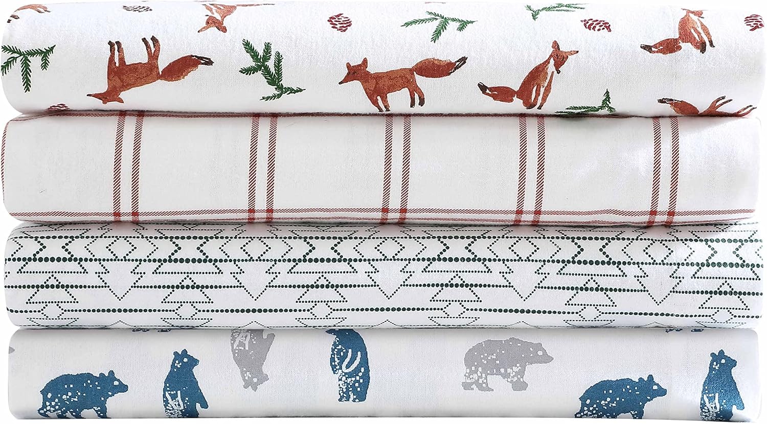 Eddie Bauer Twin Flannel Sheet Set - Cozy Breathable and Oeko-Tex Certified