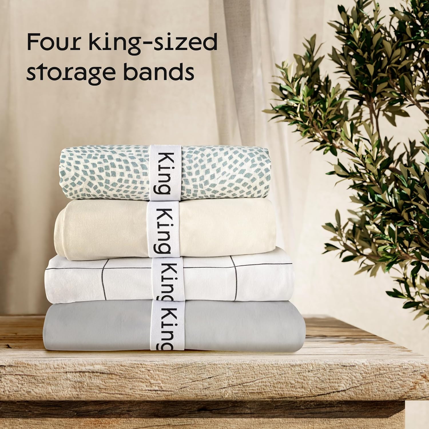 Niagara 4 Pack Sheet Organizer Bands - Stretchable Durable
