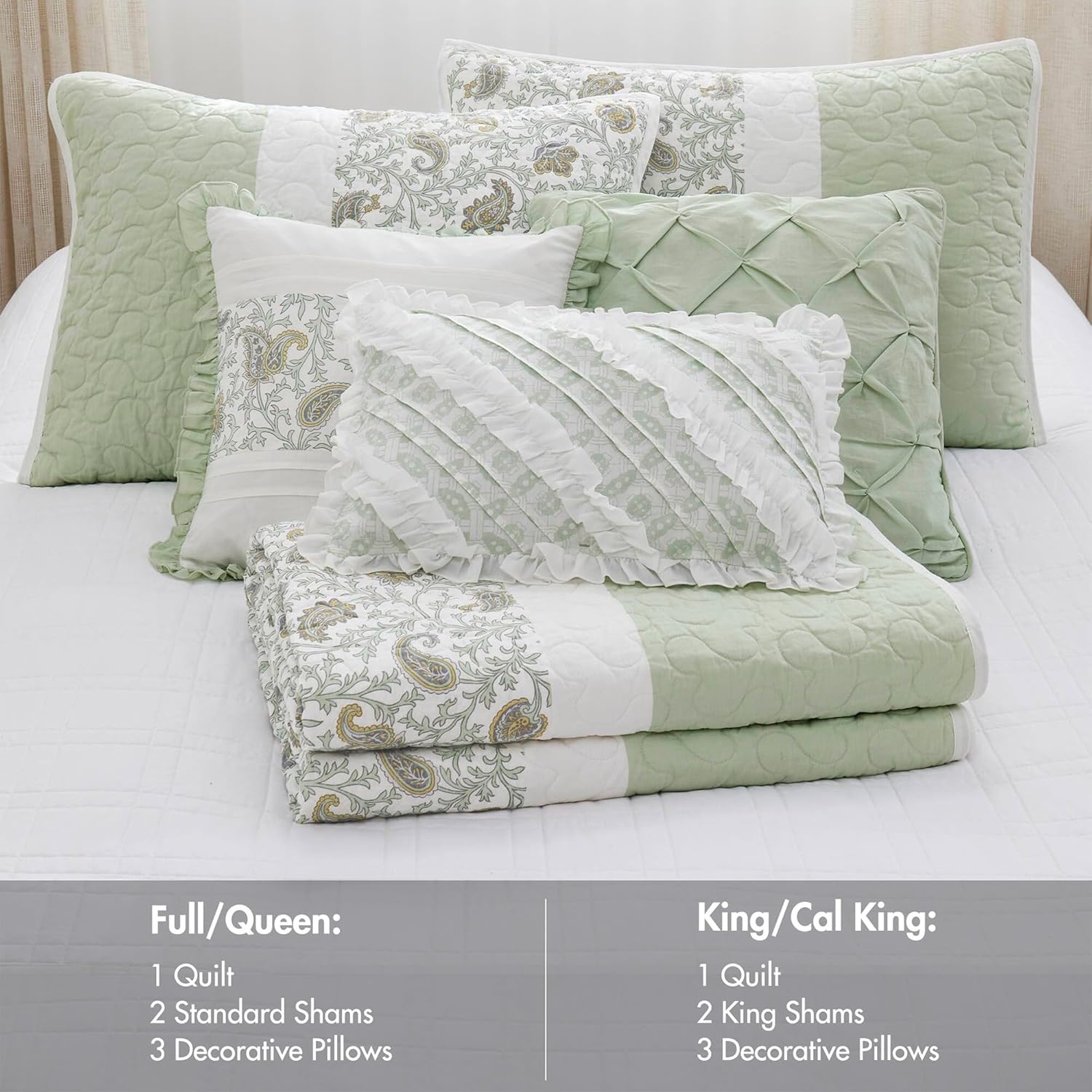 Madison Park Dawn 6 Piece Queen Cotton Coverlet Set