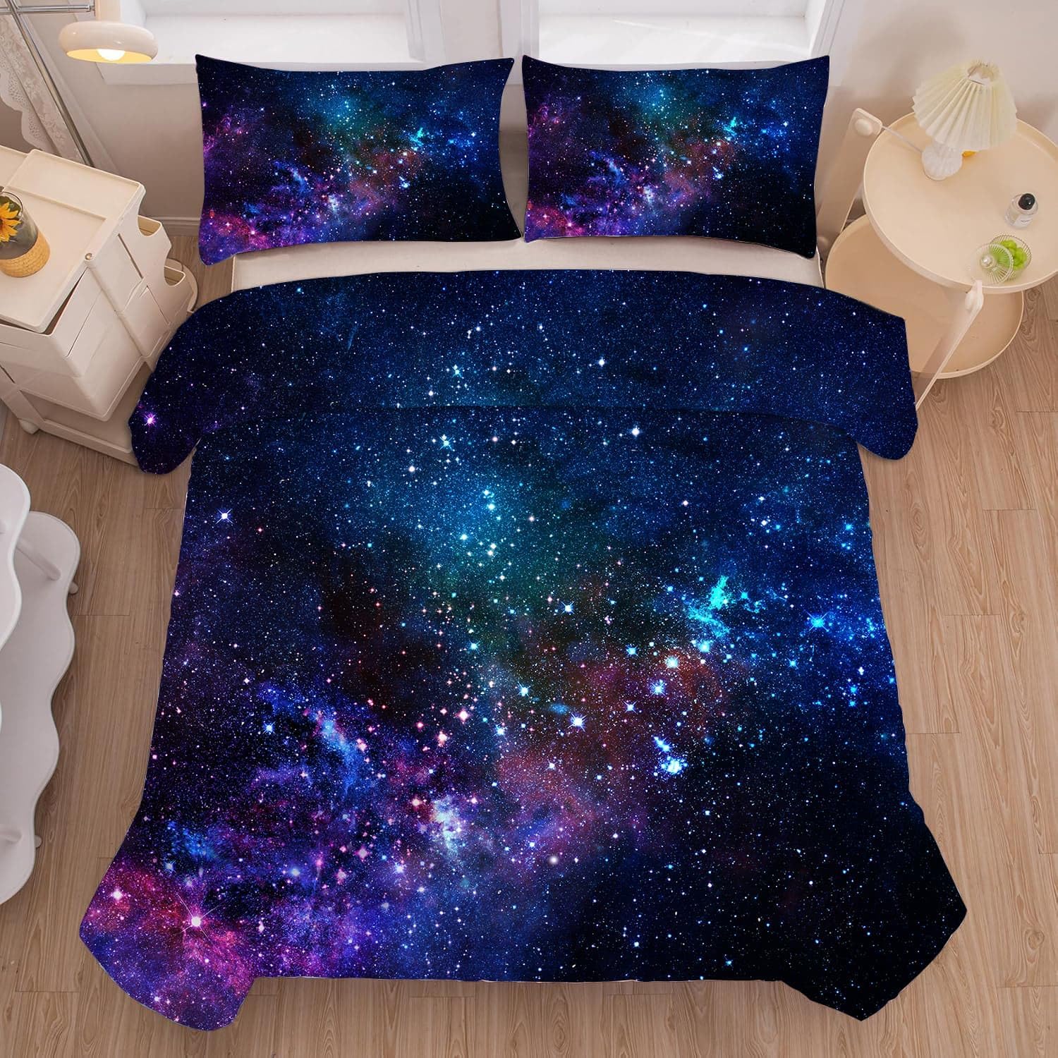 Kxry Galaxy Comforter Set Twin Size 3D Printing