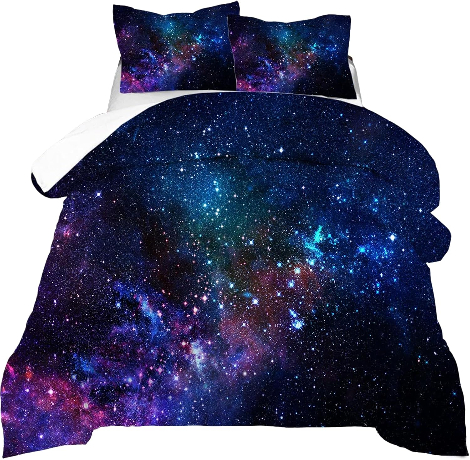 Kxry Galaxy Comforter Set Twin Size 3D Printing