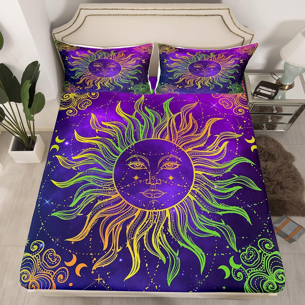 Erosebridal Boho Paisley Queen Bedding Set