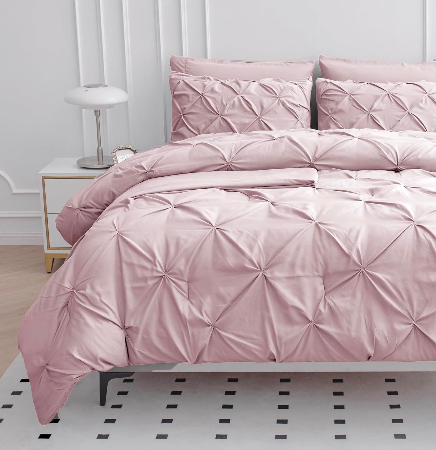 Lane Linen Pink Queen Comforter Set with Sheets and Pillowcases