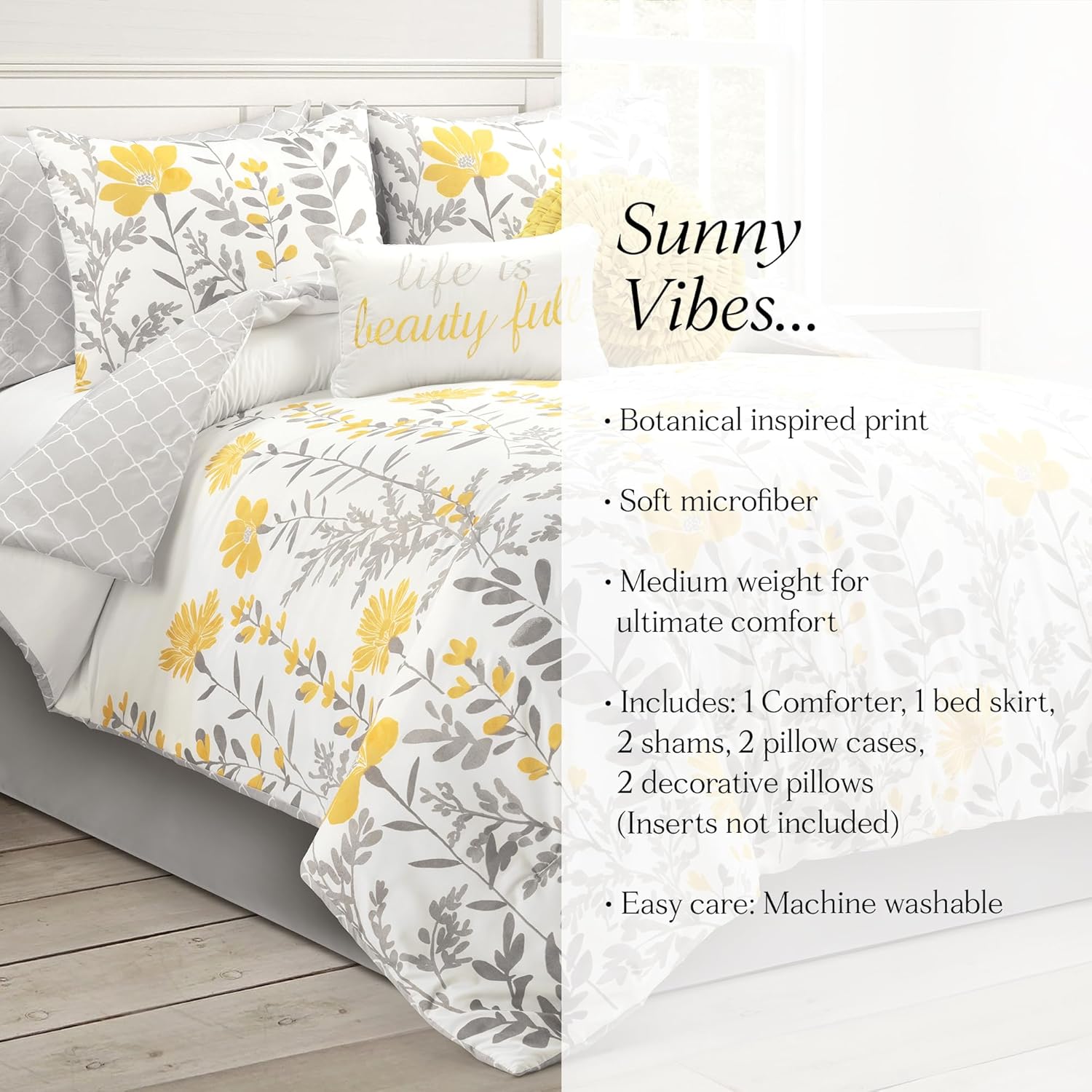 Lush Decor Aprile Reversible Comforter Set Queen