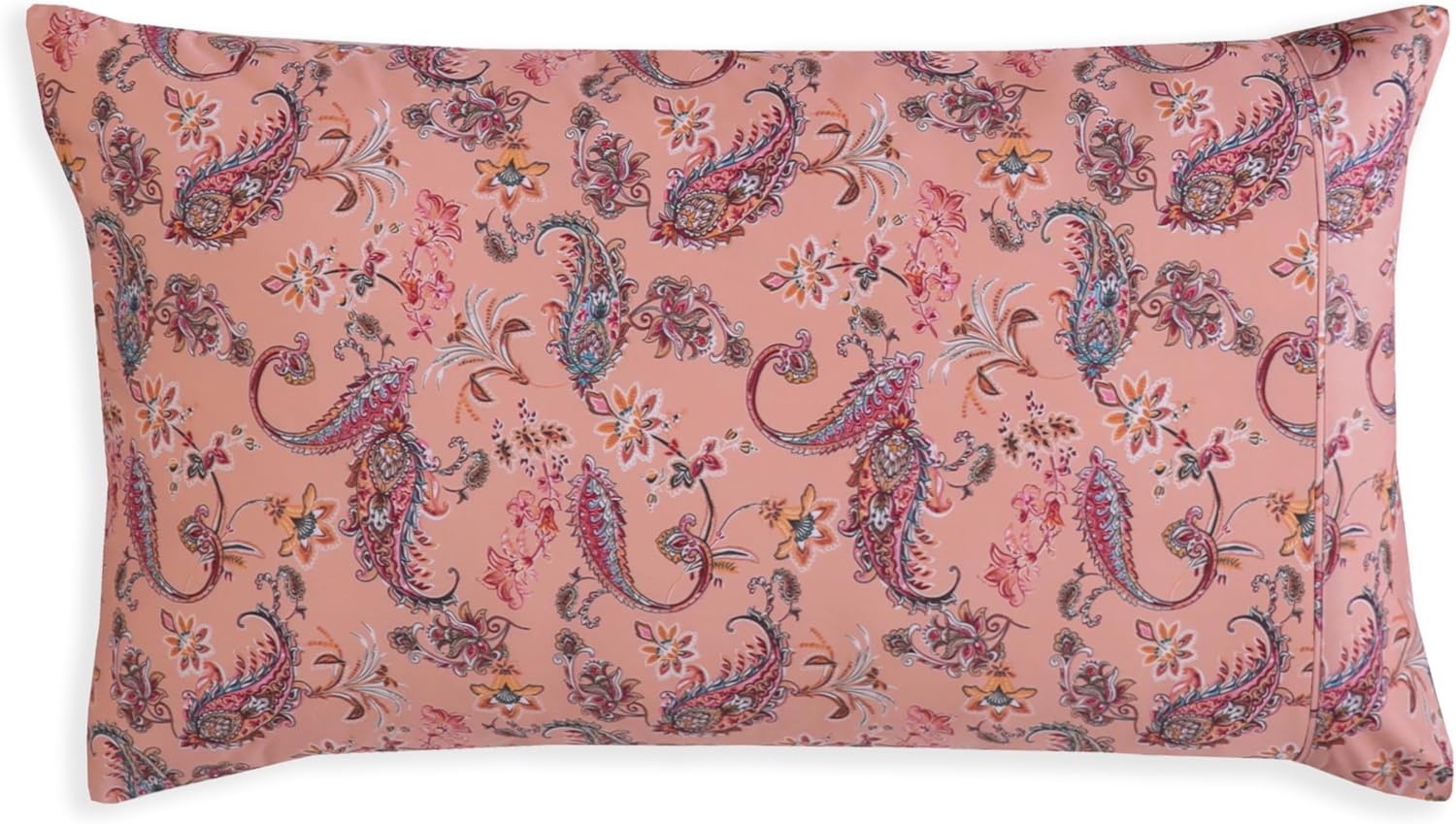 Elegant Comfort Paisley Pillowcase Set 2-Piece Coral Microfiber